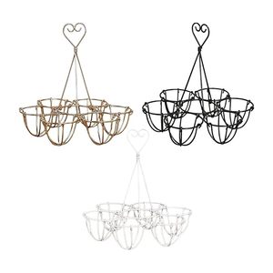 Creative Rustic Egg <b>Basket</b> <b>Display</b> Tray Holder Freestanding Golden Egg Storage Rack for Kitchen Dining - Product Image 5