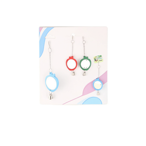 Miroir pour oiseaux Yommy 7,5 cm avec cloche pour accessoires de cage - Product Image 2