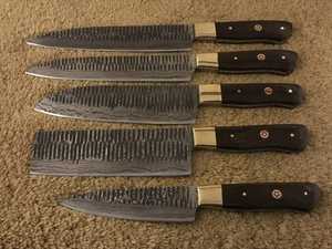 Premium Damascus Steel Chef <b>Knife</b> <b>Set</b> with Wood Handle Design for Home Kitchen Cooking Food Preparation Chef <b>Knife</b> <b>Sets</b> - Product Image 3