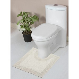 Tapis de bain en coton épais et moelleux, rectangulaire, couleur unie, tufté, antidérapant, avec support en caoutchouc, lavable en machine, pour usage domestique - Product Image 5