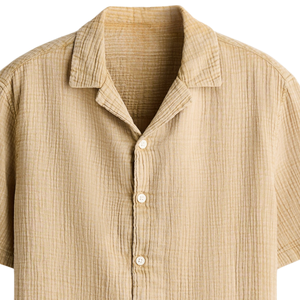 Camisa de Muselina de Manga Corta para Hombre, Corte Holgado, Ligera, Transpirable, Casual, con Botones al Frente, para Verano, Playa, Vacaciones, Uso Diario - Product Image 6