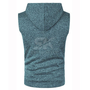 Pulls à capuche pour hommes, nouvelle collection, design tendance, durables, vente en gros, pulls sans manches unis pour hommes en promotion - Product Image 3