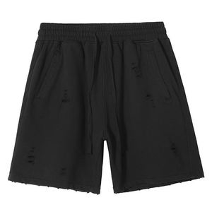 Shorts de sport vintage délavés à l'acide 100 % coton pour hommes et femmes, conception personnalisée, fournisseur en gros - Product Image 5