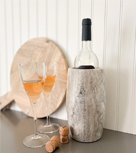 Cubetas de Hielo de Mármol, Enfriador de Bebidas, Cubeta de Hielo de Mármol Blanco en Oferta, Enfriador de Vino, Cubetas de Hielo para Cerveza y Champaña - Product Image 1