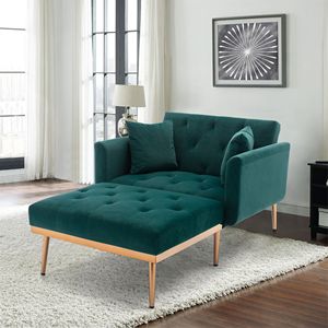 Sedia a sdraio verde alla moda e sedia classica per soggiorno e camera da letto elegante arredamento per la casa - Product Image 2