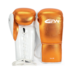 Customizable Unisex Sport <b>Gloves</b> Branded Boxing Heavy Duty Leather Laced Boxing <b>Gloves</b> with Moisture Wicking for Training - Product Image 1