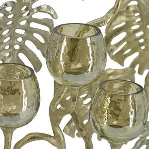 Support de bougie en métal design pour table console de salon et décoration intérieure de luxe, service de personnalisation de la couleur et d'étiquetage privé pour articles exclusifs - Product Image 6
