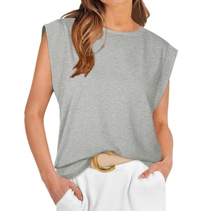 Tank <b>Top</b> Export Women's Solid Color Cotton Comfortable Sleeveless Casual Shirt Soft Breathable Lightweight Summer <b>Top</b> for Women - Product Image 3