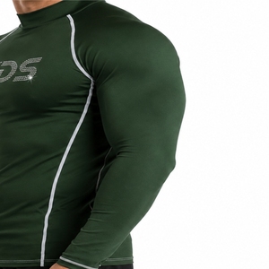 Men's Compression Shirt Vintage Wash Moisture wicking Active Power Flexible Motion <b>Athletic</b> Fit Moisture Wicking Breathable - Product Image 6