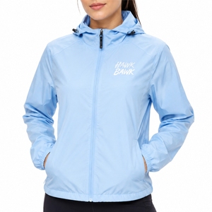 <b>Women</b> Hooded Windbreaker <b>Jacket</b> Premium <b>Waterproof</b> Windproof <b>Lightweight</b> Comfortable Durable Smooth Front Zipper Closure - Product Image 1
