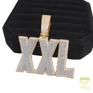 Premium Laborgezüchteter Diamant KIN FAUX Namensschild-Anhänger mit Iced-Out Buchstaben-Design und Cuban Link Kette – Luxuriöses Hip-Hop Statement - Product Image 5