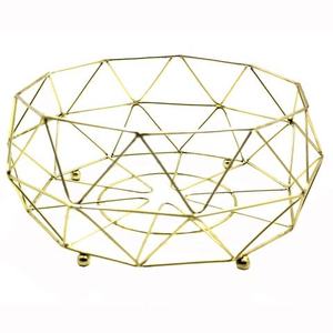 Cesta Redonda de Acero Inoxidable para Frutas, Tamaño Mini, en Oferta, Cesta de Alambre Plateada con Acabado en Latón, Cesta de Almacenamiento para Frutas - Product Image 5