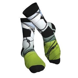 Chaussettes de sport personnalisées en nylon et élasthanne, imprimées numériquement, écologiques, pour hommes et femmes, douces, confortables, respirantes et élégantes - Product Image 3