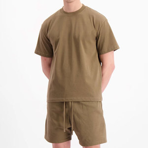 Ensemble deux pièces d'été pour homme, personnalisé, en matière respirante à séchage rapide, coupe oversize à épaules tombantes, avec logo personnalisé, vente en gros, best-seller - Product Image 6