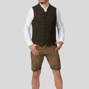 Chaleco Bávaro Personalizado al por Mayor, Diseño Único para Oktoberfest, Tela de Alta Calidad, Reversible, Transpirable, Informal, Cálido - Product Image 1