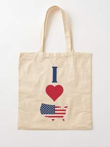 Sac fourre-tout en toile de coton imprimé drapeau américain, réutilisable pour les courses, sac à bandoulière, sac à main de voyage quotidien, sac souvenir - Product Image 5