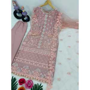 Ensemble de costume Sharara pour femmes avec travail de perles fantaisie pour les occasions de fête - Product Image 5