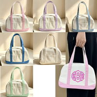 Sac fourre-tout en toile 12 oz avec fermeture éclair, doublure en polyester, sac à main tendance pour femme, idéal pour le shopping, les voyages et l'usage quotidien