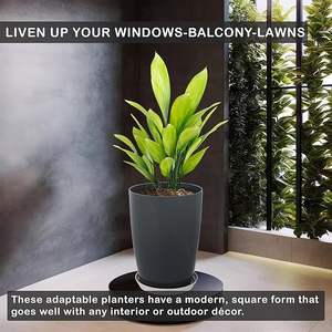 Pot de fleurs en céramique de luxe pour une arrangement élégant de plantes d'intérieur. Pot de fleurs en céramique design pour la décoration moderne de la maison et du jardin. - Product Image 2