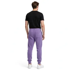 <b>Men</b> Lavender Jogger Sweatpants Elastic Waist Drawstring Cuffed Ankle Casual <b>Lounge</b> Pants Custom Color Size Logo OEM Manufacturer - Product Image 3