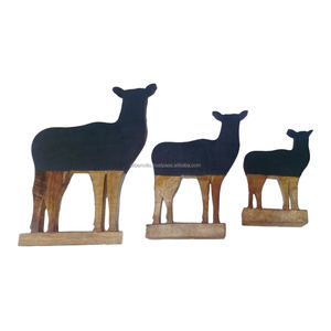 Nueva colección de adornos navideños para el hogar, juego de decoración de mesa a cuadros de madera ecológico para el hogar, decoración de una mesa - Product Image 3