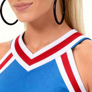 ชุดยูนิฟอร์มเชียร์ลีดเดอร์เด็กผู้หญิงแบบไม่มีแขนเสื้อ ดีไซน์ใหม่ตามสั่ง ขายส่ง พร้อมโลโก้พิมพ์ตามสั่ง - Product Image 6