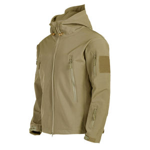 Men's Waterproof Softshell Jacket Hooded Windproof Outdoor Jacket Fleece Lined Winter <b>Coat</b> for Hiking Camping - Product Image 3