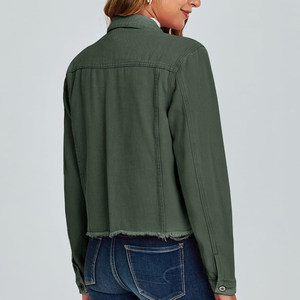 Vestes en jean pour femmes, légères, en coton tricoté, teintes unies, nouvelle arrivée, prix bas, meilleur design, vestes en jean pour femmes - Product Image 2