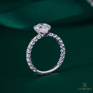 Bague de fiançailles solitaire en diamant taille ronde, couleur F, clarté VVS2, de qualité supérieure, pour femme, bijoux fins, alliance de mariage, cadeau d'anniversaire - Product Image 4
