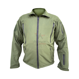 Outdoor Canvas Waterproof Winter Safari Jackets Olive Green Lightweight Stand Collar Windproof Jacket Men Custom OEM Workwear - Product Image 1