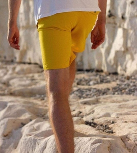 Short de bain pour hommes 2026 en gros, extensible dans quatre directions, avec imprimé rayé et logo personnalisé - Product Image 3