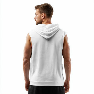 Camiseta sin Mangas con Capucha de Forro Polar de Poliéster/Algodón para Hombre, para Entrenamiento de Primavera, Gimnasio, Fisicoculturismo - Product Image 6