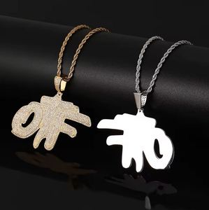 Iced Out Diamant OTF Anhänger Charm 935 Silber Plattiert Bling Zweischichtig Moissanit Fassung Buchstaben Geschenkanhänger - Product Image 3