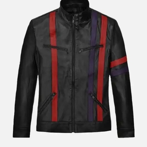 Custom Men's <b>Retro</b> Winter Biker <b>Jacket</b> Vintage Wash Genuine Calf Skin <b>Leather</b> Oversized Slim Fit Lapel Collar Autumn Season - Product Image 1