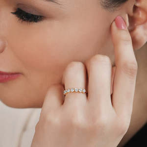 Wholesale Glowing CZ Studded Gold Plated 925 Sterling Silver <b>Adjustable</b> <b>Ring</b> for Women Trendy Gift Jewelry - Product Image 2