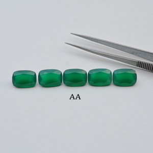 Piedra Preciosa Suelta de Ónice Verde Natural de 7x9 mm, Corte Cojín Largo Facetado, Buen Brillo, Piedra de Ónice Esmeralda Calibrada, Todos los Tamaños Disponibles - Product Image 3