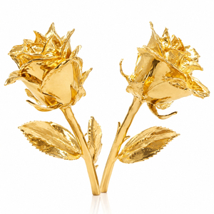 Coffret Cadeau Double Rose Véritable Plaqué Argent Fait Main, Fleurs Éternelles pour Anniversaire, Mariage et Saint-Valentin - Vente en Gros - Product Image 6