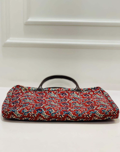 Bohemian Floral Canvas Tote <b>Bag</b> <b>Large</b> Capacity Durable <b>Storage</b> <b>Bag</b> for Travel Daily Use - Product Image 2