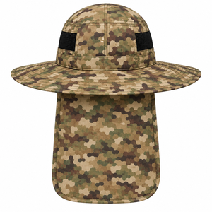 Sombrero de Pesca con Logotipo Personalizado, Protección Solar, Tipo Boonie, con Solapa para el Cuello, Cordón Ajustable, Patrón de Camuflaje, Gorra para Exteriores - Product Image 2