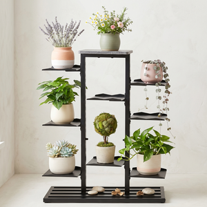 Home Storage Height Adjustable Plant Stand for Garden Patio Multi-Function Balcony Flower Pot <b>Shelf</b> Rack Storage Organizer - Product Image 3