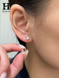 Pendientes de Oro de 14K con Dos Diamantes en Forma de Gota, Joyería Fina Minimalista de Fabricante - Product Image 2