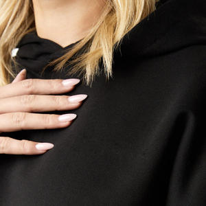 Sudadera con capucha extragrande de algodón 100% personalizada, transpirable, con cremallera, estilo urbano para mujer en invierno - Product Image 5