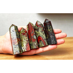 Vente en gros de tours, baguettes et obélisques en jaspe sang de dragon naturel, pour le Feng Shui, la guérison, l'artisanat en cristal et la thérapie minérale - Product Image 1