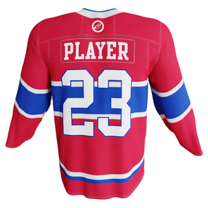 Maillot de hockey sur glace personnalisé pour homme adulte, nom et numéro personnalisés, broderie d'équipe, 100% polyester, impression par transfert thermique, taille plus - Product Image 3