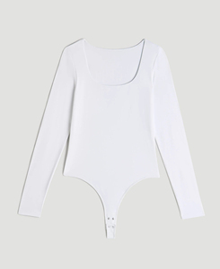 Combinaison de yoga moulante à manches longues et col rond pour femme, avec manches bouffantes, taille haute, respirante, style streetwear, qualité supérieure, vente en gros - Product Image 5