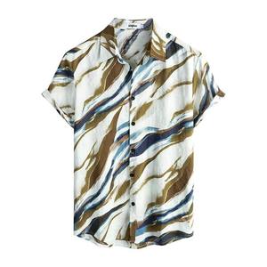 Hot Selling Men Summer Cotton <b>Polyester</b> Vacation Hawaiian <b>Shirt</b> Breathable Aloha Digital Printed <b>Shirt</b> OEM Manufacturer - Product Image 1