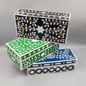 Caja Decorativa de Madera con Incrustaciones de Madreperla, Caja de Almacenamiento de Joyas, Caja de Regalo Hecha a Mano, Decoración de Lujo para el Hogar - Product Image 5