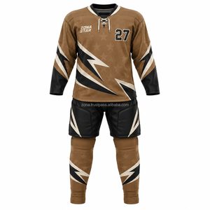 Custom Air <b>Knit</b> Hockey Jersey <b>Kit</b> Sublimated Breathable Mesh Hockey Shirt Pants Socks Set Wholesale Youth Adult OEM Team Wear - Product Image 1