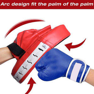 Cibles de frappe personnalisées avec logo pour la boxe - Mitaines de frappe MMA OEM rouges et noires - Cibles ergonomiques pour l'entraînement de vitesse et de précision - Product Image 3