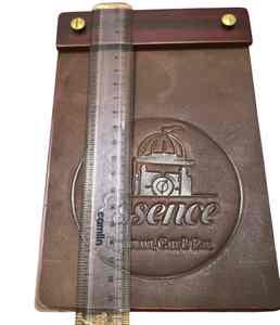 Fundas de Cuero Puro para Menús de Restaurante y Carpetas para Facturas de Hotel con Diseño de Logotipo Personalizado - Product Image 3